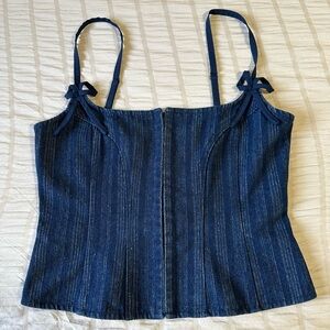 Lioness Dark Blue Denim Camisole Top